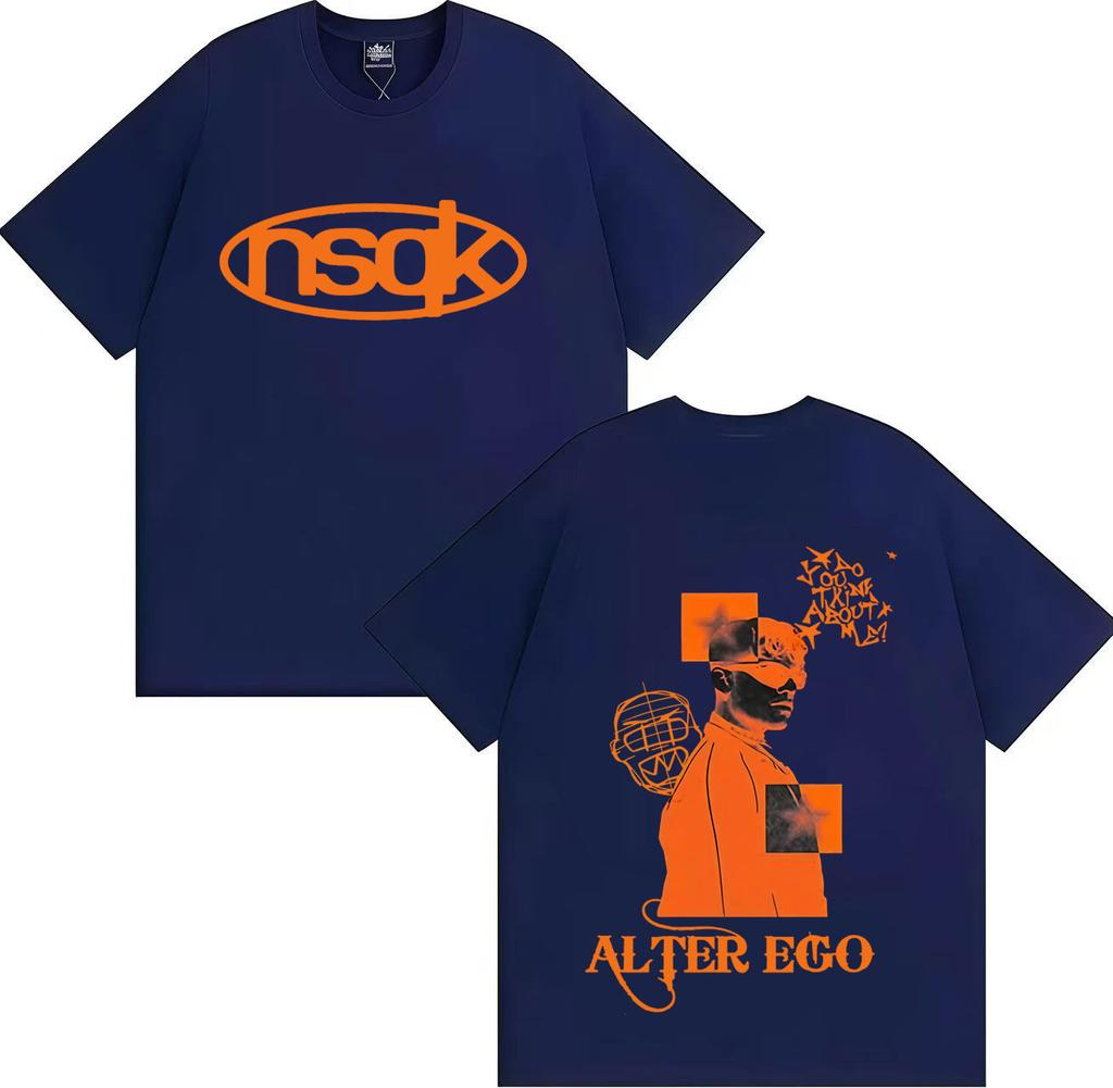 Rapper NSQK ALTER EGO Album Tour Graphic Y2K Gothic Tee Shirt Mens Women Cozy Aesthetic Streetwear Loose Short Sleeve Tshirts