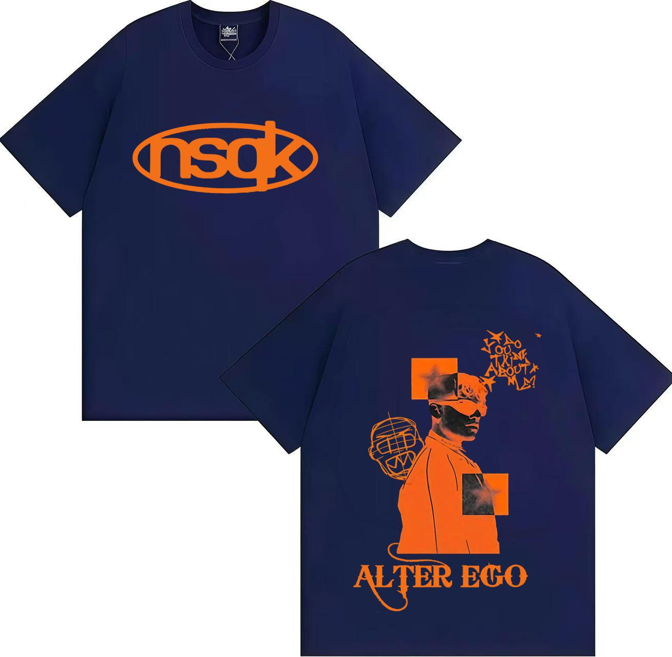 

2025 Summer Rapper NQK Alterego Album Tour Graphic Y2K Gothic Tshirt Mens Street Wear Loose Cotton Shortsleeved Tshirt 4XL