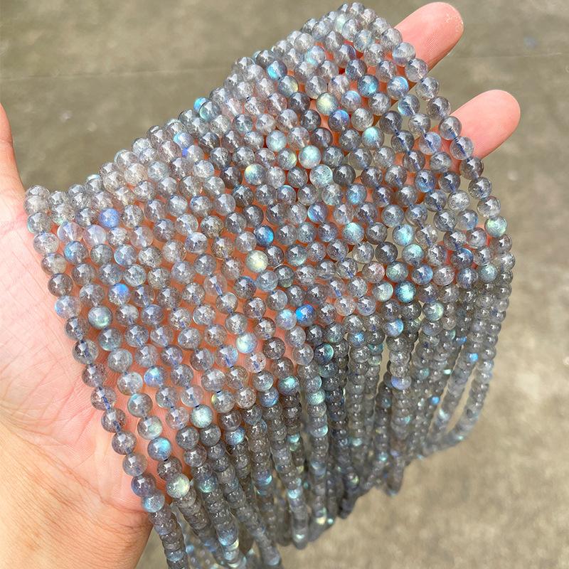Přírodní kámen Labradoritové korálky 2/3/4/mm Kulaté hladké korálky Pro výrobu šperků Náušnice Náramek Náhrdelník Příslušenství