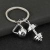 Sturdy Zinc Alloy Exercise Inspired Keychain Compact Gym Keyring Ideal For Active Lifestyle Travel Essential