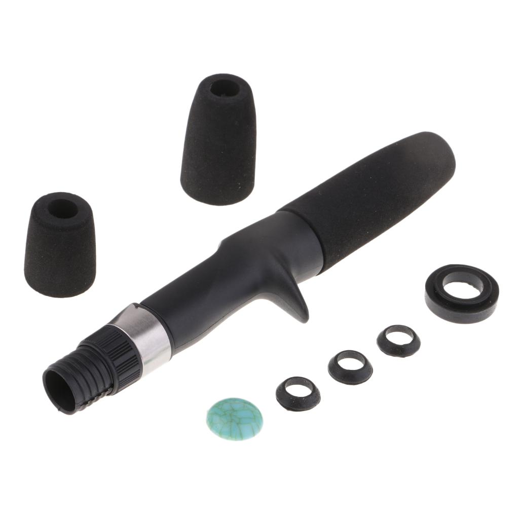 Black EVA Foam Ice Fishing Rod Handle Kit Raft Rod Construction Split Handles DIY