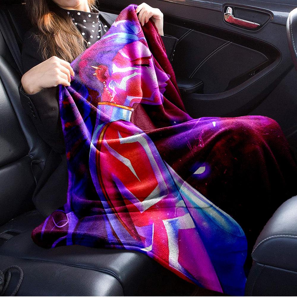K-POP Anime Girls Group Four Seasons Soft Warm Blanket All-Season Thick Knit Polyester Bedspread for Bed, Camping, Travel Perfect Gift