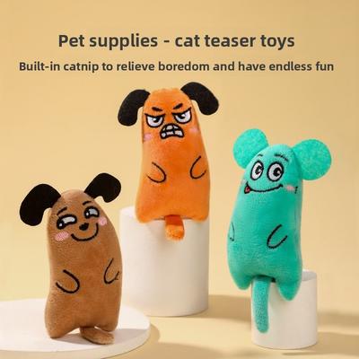 Haustierbedarf, Katzenspielzeug mit Katzenminze, Lustige Emoticons, Plüschpuppen, Für Katzen zum Abbau von Langeweile und zum Auspowern, Katzenspielzeug