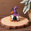 Gnome Resin Ornament Halloween Witch Hat Figurine, Mini Wizard Festive Decor Statue, Dwarf Sculpture for Indoor Outdoor Holiday