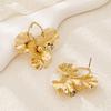 Retro Flower Earrings Fashion Exaggerated Niche Light Luxury High-end Stud Earrings