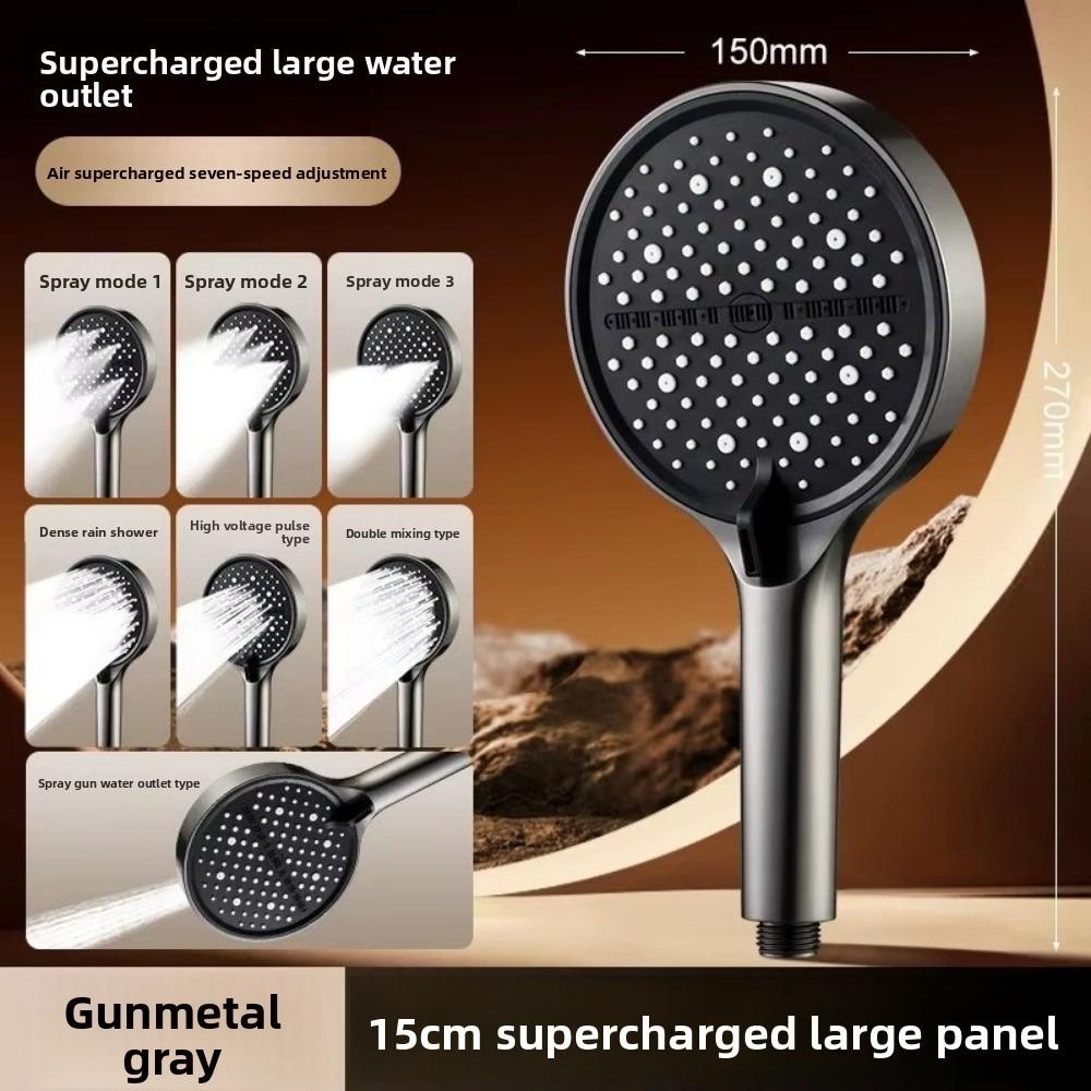 

15CM Bathing Showerhead Large Panel Shower Nozzle New Shower Head For Hard Water сірий