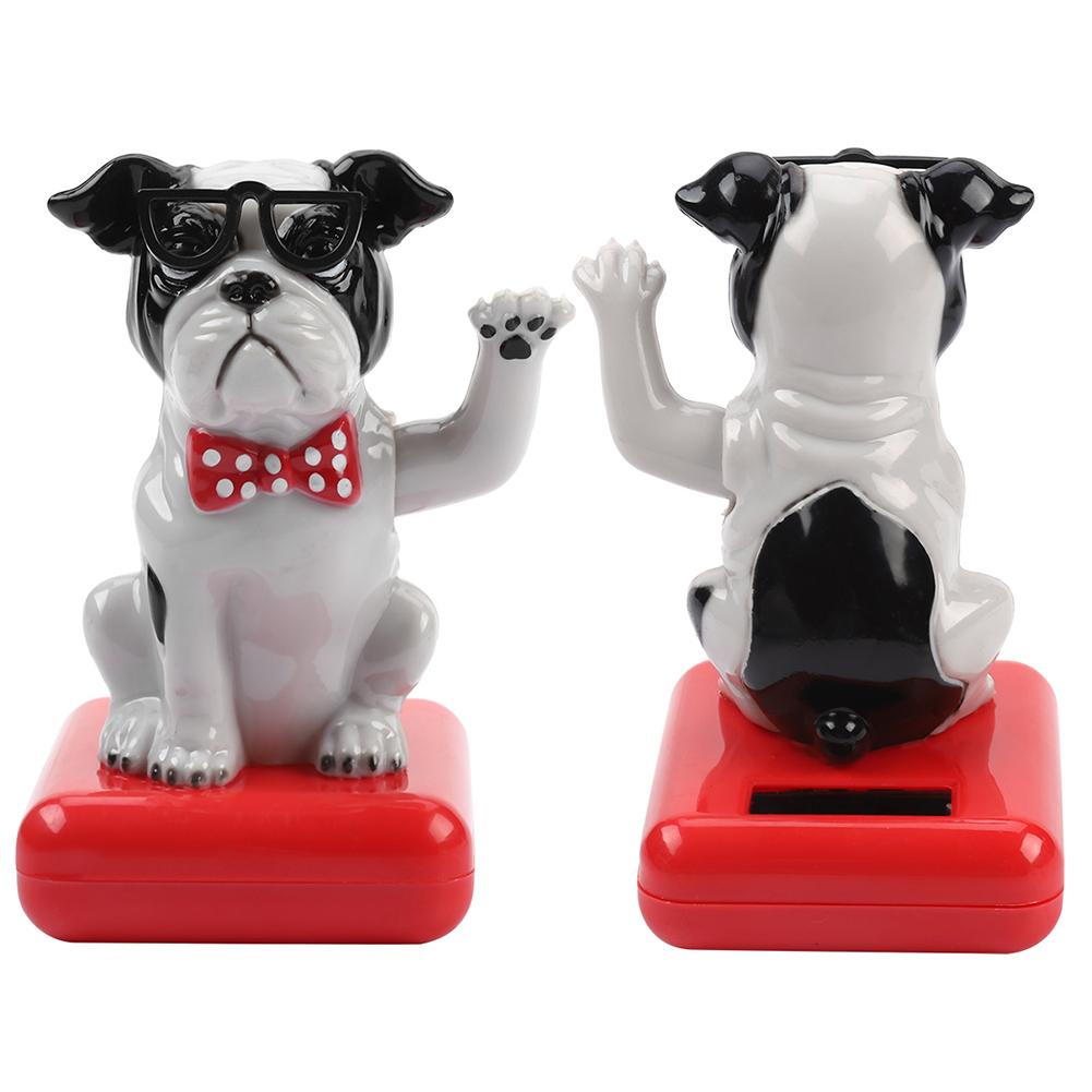 Solar Powered Swing Waving Dog Adorable Home Decor Car Accessories Table Ornament(#2)