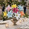 Handmade Simulated Flower Plastic Silk Fake Bouquets Centerpiece Fake Flowers  Living Room Table