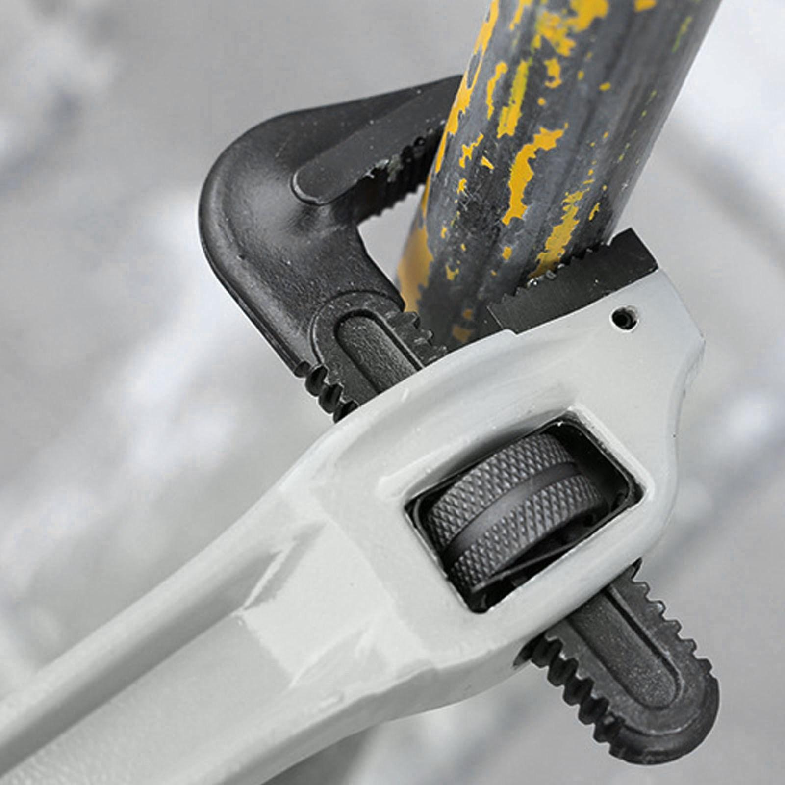 

Сверхпрочный трубный ключ Регулируемый зев Смещенный трубный ключ Нескользящие зубья Cr Mo Плавающая крючковая губка для труб тройников шаровых кранов 14 lnches