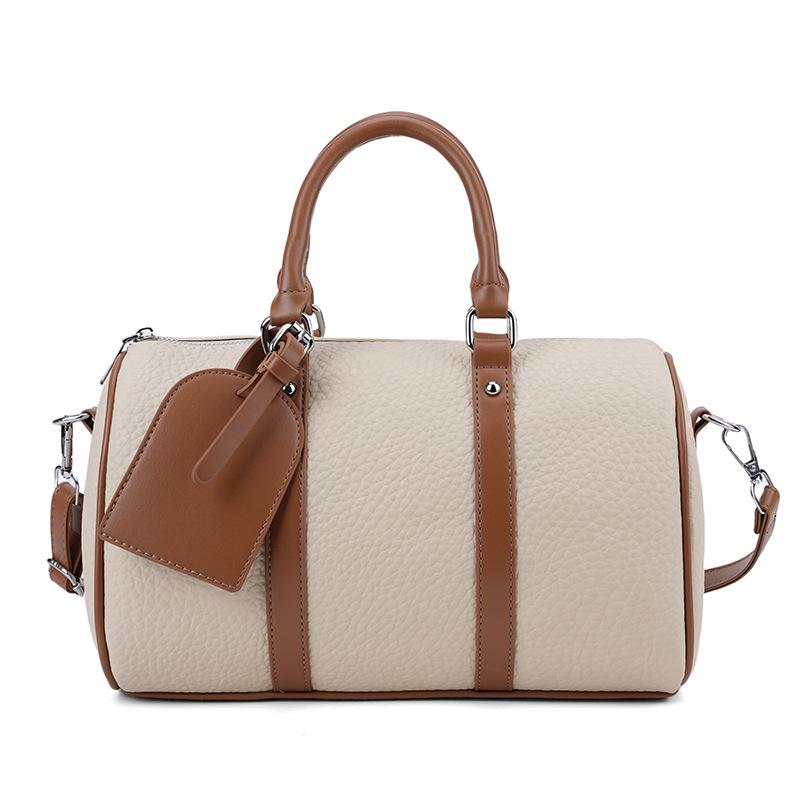 Damenhandtasche neue vielseitige weiches Leder kontrastierende Handtasche modische Schulterpolster-Tasche Umhängetasche