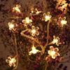 Warm White Solar Flower String Lights 7m/12m LED Solar Light Sakura Lamp  Christmas Tree Decor