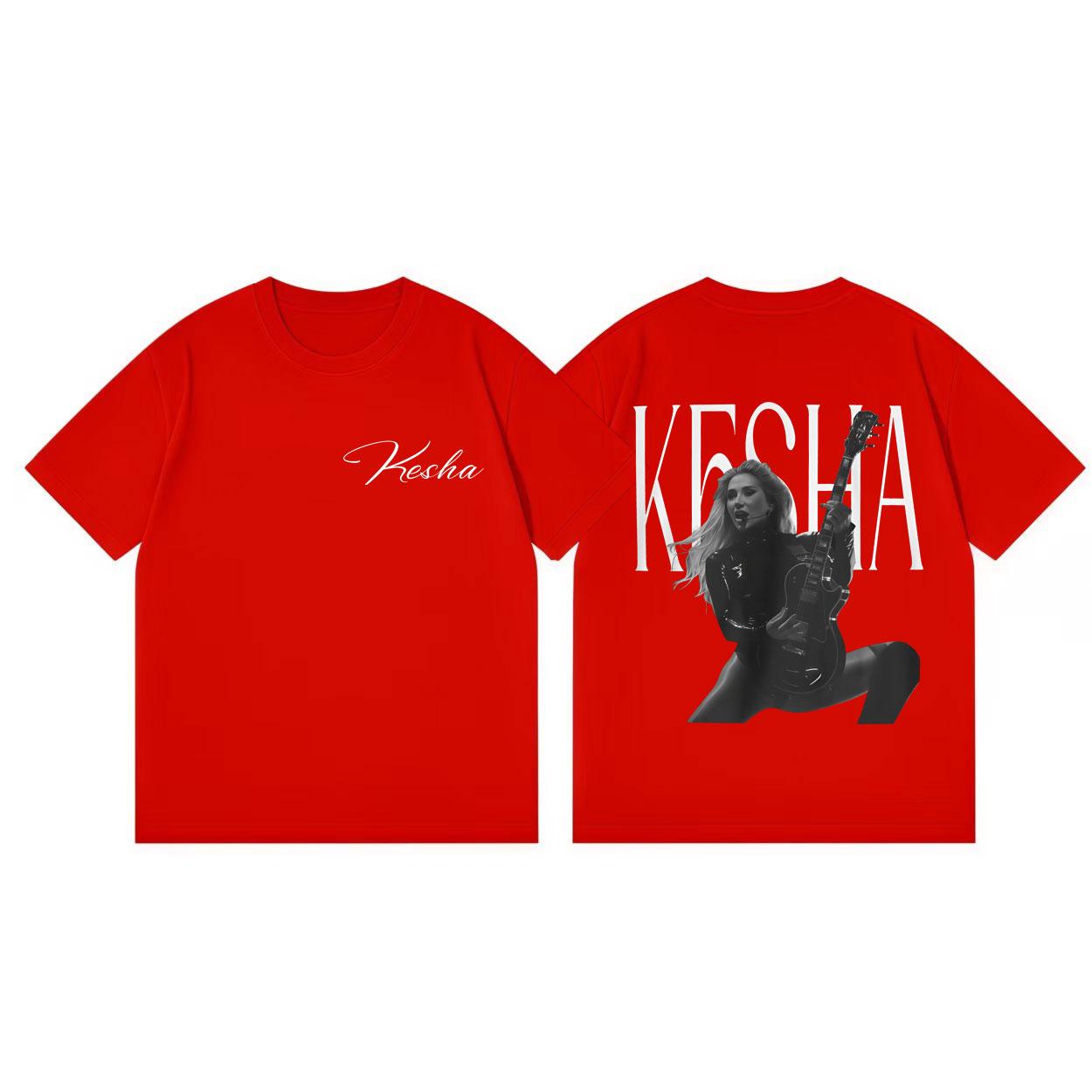 Kesha The Freedom Tour 2026 Merch Tshirt Unisex Women Vintage Aesthetic Short Sleeve T Shirts Summer Casual Fashion Loose Tshirts S