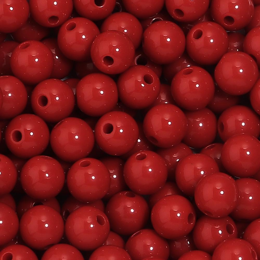 

Акриловые бусины круглой формы однотонные серии «Рождество» для самостоятельного изготовления цепочек для мобильных телефонов 20mm, 2mm hole (10 pcs)