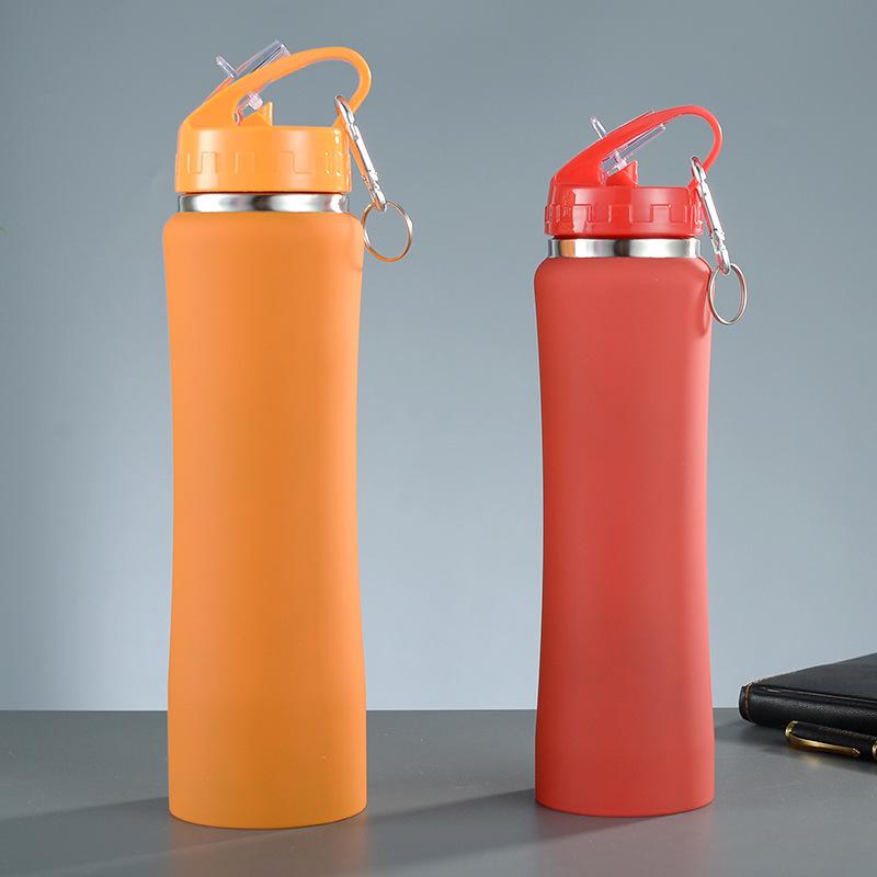 600ml Isolierte Edelstahl-Wasserflasche (304) mit Strohhalm, Hochwertige Fitness- & Fahrradflasche, Perfektes Geschenk für Männer und Frauen