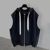 Men's Spring and Autumn Casual Sleeveless Vest Plus Size Hooded Vests