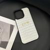 Personalized Case For iPhone 16 15 14 13 12 11 Pro Max  Initials Name Letters Soft Crocodile Leather Cover 16 Pro Max