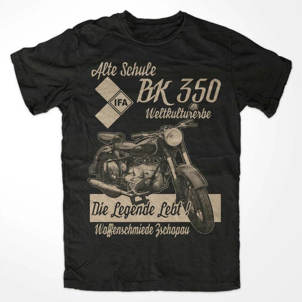 DDR IFA VEB Motorrad Simson IFA BK 350 Zschopau Maglietta da Motociclista 100% Cotone Girocollo Manica Corta Estiva Casual da Uomo