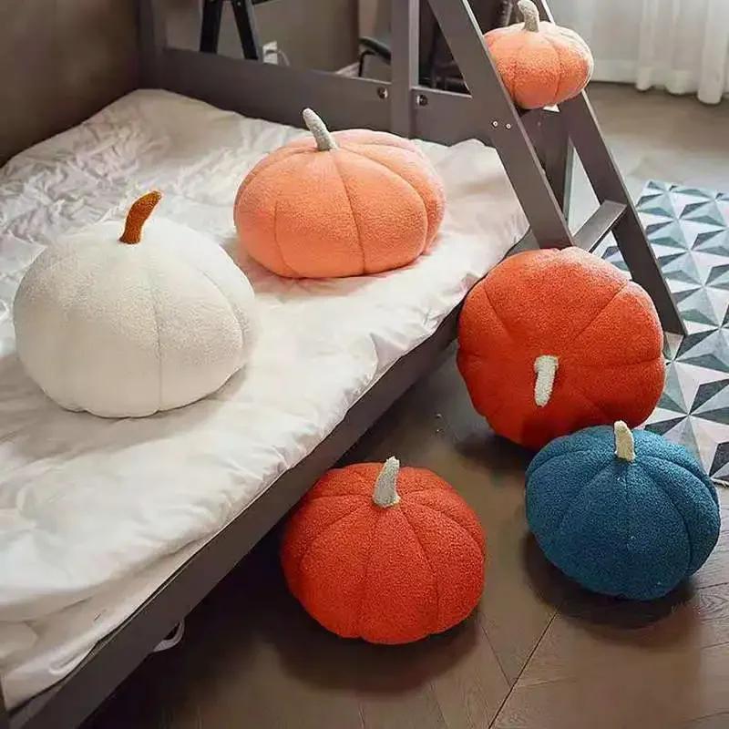 Cute Pumpkin Plush Toy Halloween Decorative Stuffed Creative Cushion Couch Sleeping Pillow Soft Comfortable Kids Baby Gift