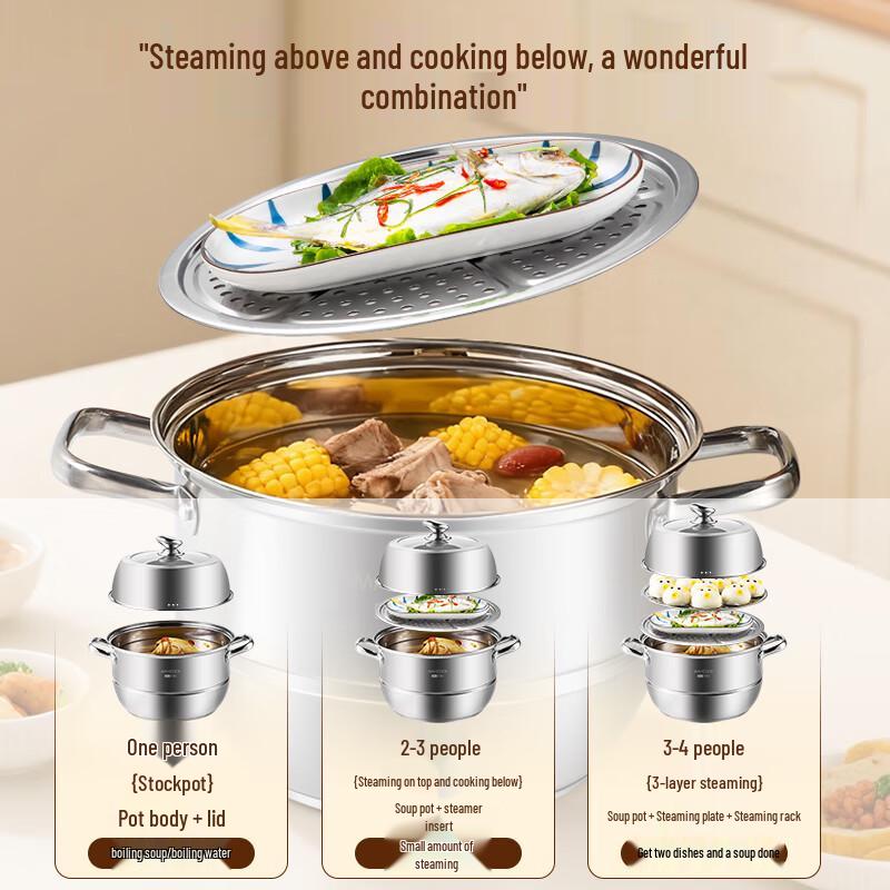 maxcook Dampfgarer aus Edelstahl 304