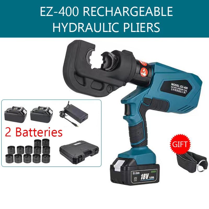 EZ-300/EZ-400 Rechargeable Hydraulic Pliers Portable Electric Hydraulic Crimping Pliers Charging Crimping Tool