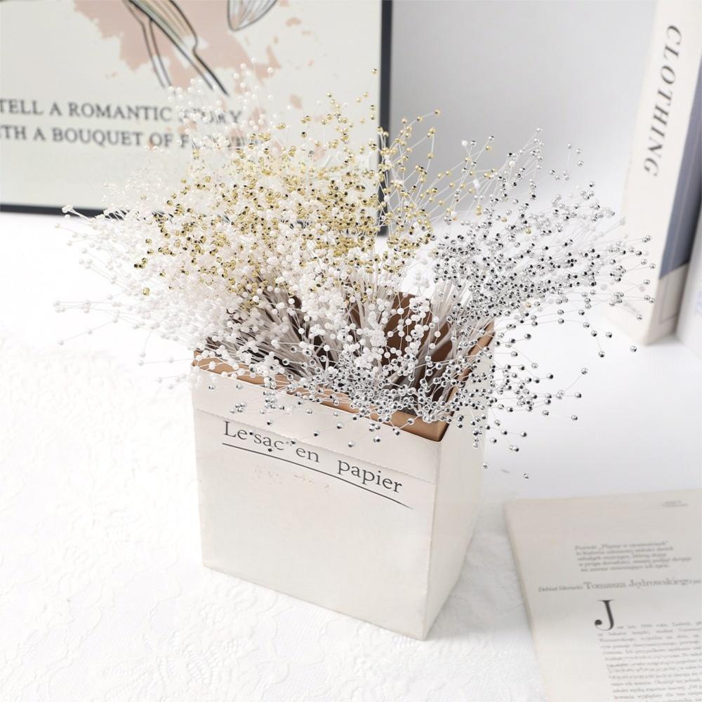 Plastic Artificial Pearl String Bouquet DIY Crafts Supplies Artificial Flowers  Home Decoration