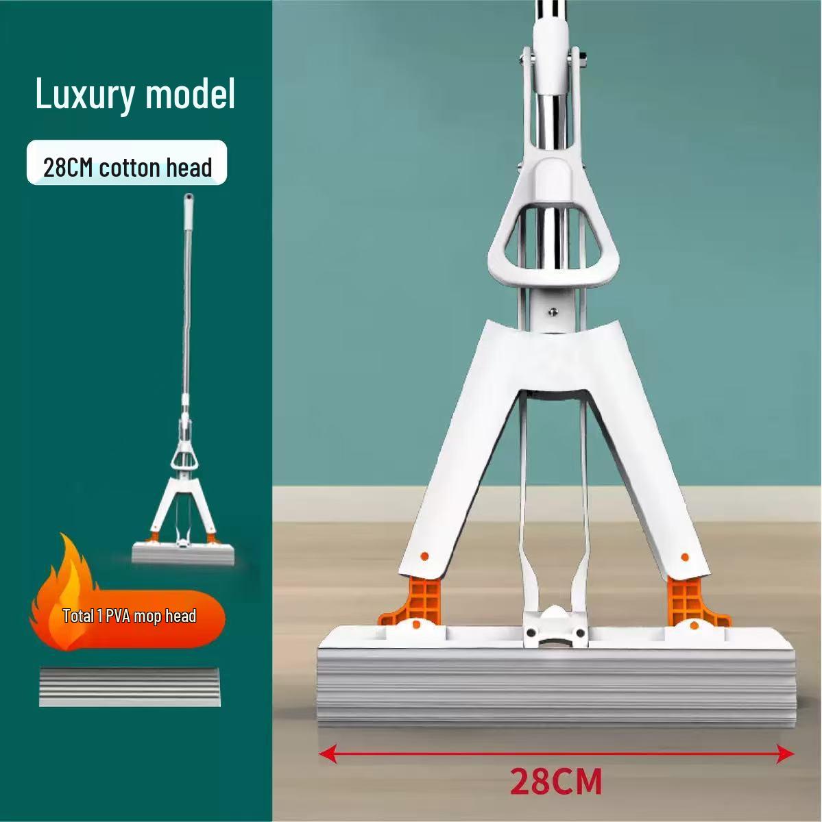 

Губка Абсорбирующая ПВА Складная Швабра, Без рук Влажная и Сухая Двойного назначения, Очистка одним движением