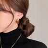 Elegant Red Heart Hoop Earrings Comfortable Geometric Ear Rings Lightweight Metal Jewelry Accessories for Women Girls