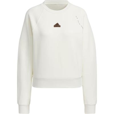 Tech Crewneck Sweatshirt Casual Simple Fashion Round Neck Long Sleeve Women Sweatshirt Han-Jade-White JJ1109