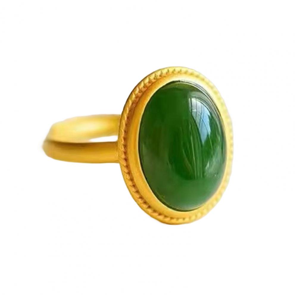 Exquisite Gemstone Jewelry Ethnic Style Natural Stone Ring with Oval Gemstone Women s Anniversary Birthday Wedding Gift