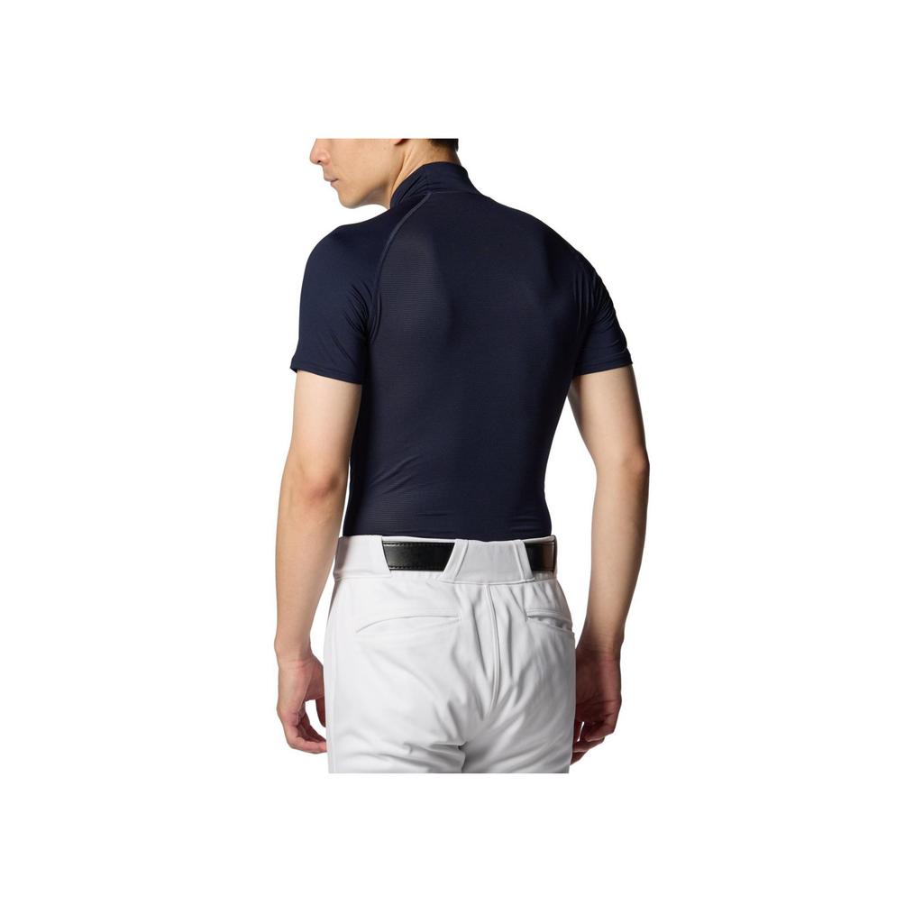 Under Armour Solid Logo High Neck Slim Fit Breathable Short Sleeve T-Shirt Men Tops Navy-Blue 1358642-410