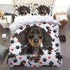 Cute Dachshund Dog Printed Duvet Cover Set - Bedroom & Guest Room Bedding Collection