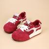 2025 Women's Round-Toe Color-Block Sneakers: New Autumn Fashion, Breathable, Thick-Soled German Trainers