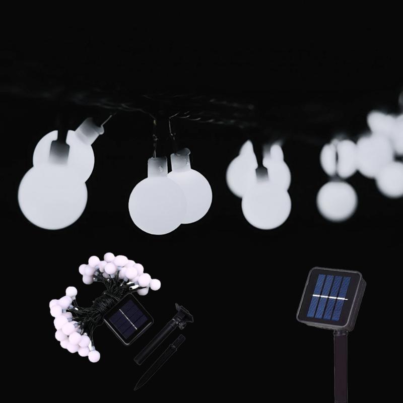 Guirnalda de luces solares para acampar al aire libre 200 Led pequeña bola de luz jardín decoración de fiesta de Navidad impermeable solar luz de cuento de hadas decoración del patio