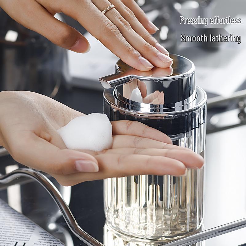 Foaming Mousse Bottle: Press-Type Hand Soap & Facial Cleanser Dispenser with Large Capacity for Shower Gel.