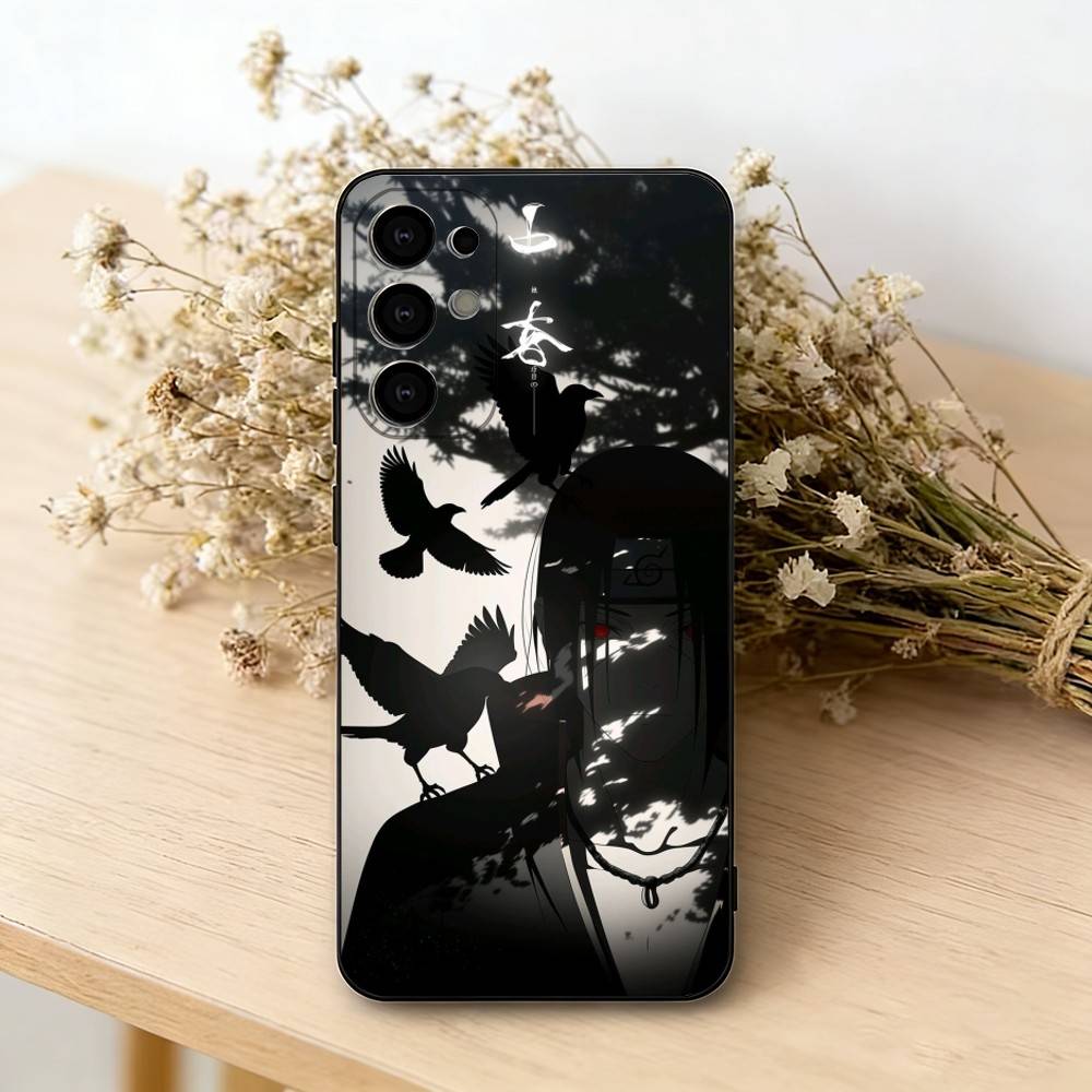 N-Naruto Itachi U-Uchiha Phone Case Black Silicone Soft For Samsung S25,S24,S21,S22,S23,S30,Ultra,S20,Plus,Fe,Lite