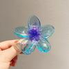 Fashion Sparkling Flower Claw Clip for Women Transparent Sweet Ponytail Shark Clip Versatile Girl Hair Accessories