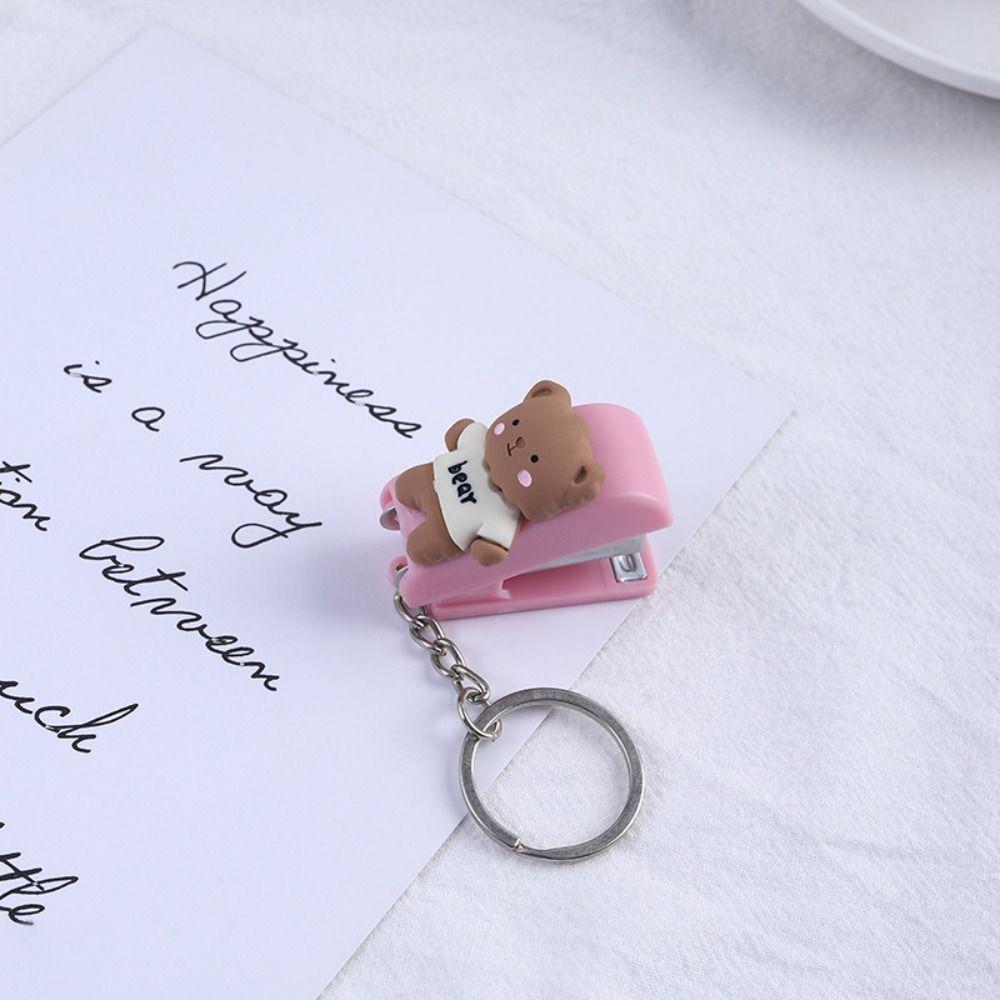 School Office Supplies Mini Stapler Mini Staples Binding Tools New Stapler Keychain