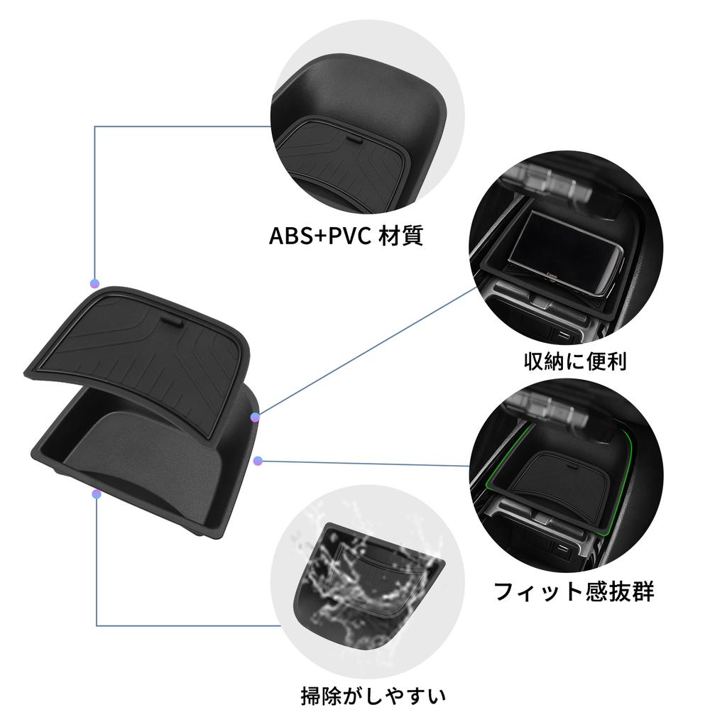 for Toyota Aqua 2025-2025 ABS Center Console Storage Box Central Tray Organizer Car Interior Accessories Black