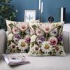 1 Pieces Vintage Floral Butterfly Decorative Throw Pillow Covers Pattern Cushion Cover Suitable For Sofa Bedroom Pillow Cover