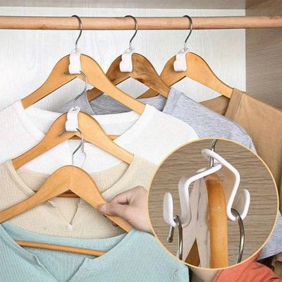 10/20/30 Stück - Kleiderbügelhaken Multifunktionell Kaskadierend Kunststoff Schlafzimmer Kleiderschrank Platzsparend Kleiderhaken