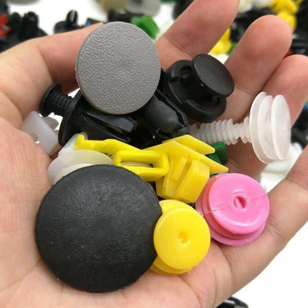 Generic Color Size Random Universal Fender Retainer Clip Vehicle Rivet Door Panel Trim Splash Shield Push Pin Accessories, 200pcs