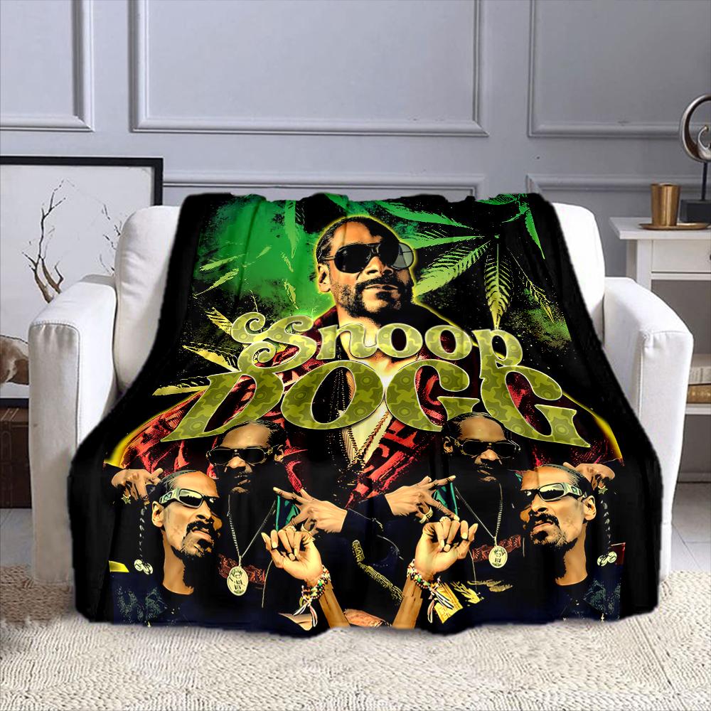 "Snoop Dogg Graphic Blanket Design" Patterned Flannel Blanket Perfect for the Bedroom Living Room, Sofa, or a Little Nap