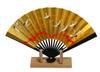 Hasegawa Decorative with Stand and Box Fan, Black-Dyed Ribs, (Thousand Cranes, 5-inch Design)