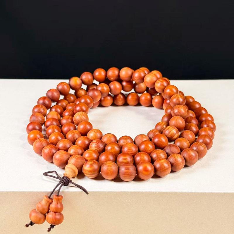 High-Oil Yabai Sandalwood 108 Bead Necklace & Bracelet for Men and Women