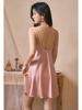 Ice Silk Long Sleeve Robe & Low-Cut Camisole Set - Spring/Summer Women's High-End Pajamas