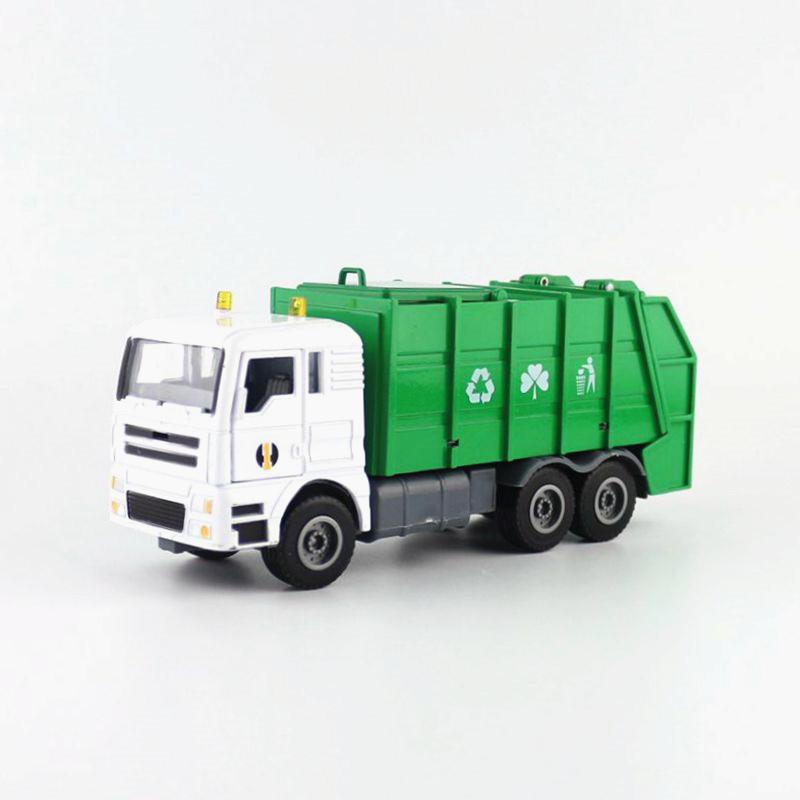 Garbage Alloy Truck Model With Inertia Drive Design For Kid Gift Educational