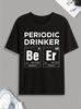 Periodic Drinker Beer Element Graphic Black Short Sleeve Tee