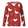 Women's Fashion Casual Long Sleeve Valentine's Day Printed Round Neck Sweatshirt Top