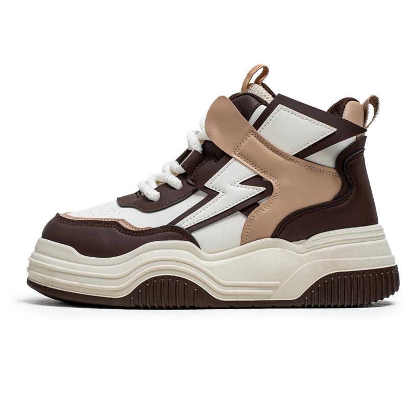 

Autumn and winter high-top shoes, new youth flat-bottomed sports shoes, men s thick-soled heightening casual shoes, trendy men s shoes 44