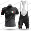 Set Maglia Ciclismo Classica Squadra Italia Uomo Donna Bandiera Italia Abbigliamento Ciclismo Bianco Verde Nero Maglia Bici da Strada Completo MTB Ropa